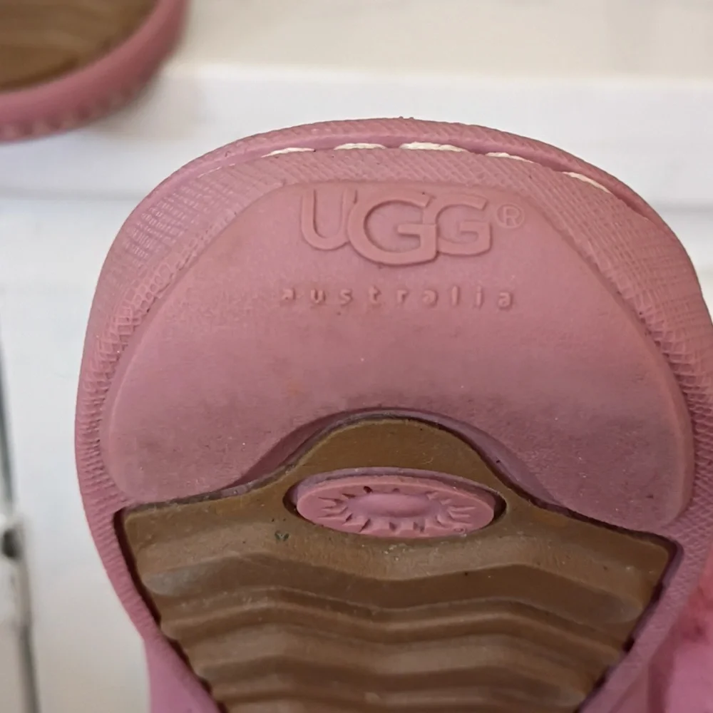 UGG Pink and Tan Kids Sandals